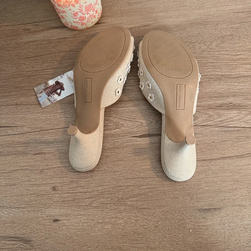 Sincerely Jules Floral Embellished Mules, 8.5, NWT - Picture 7 of 8